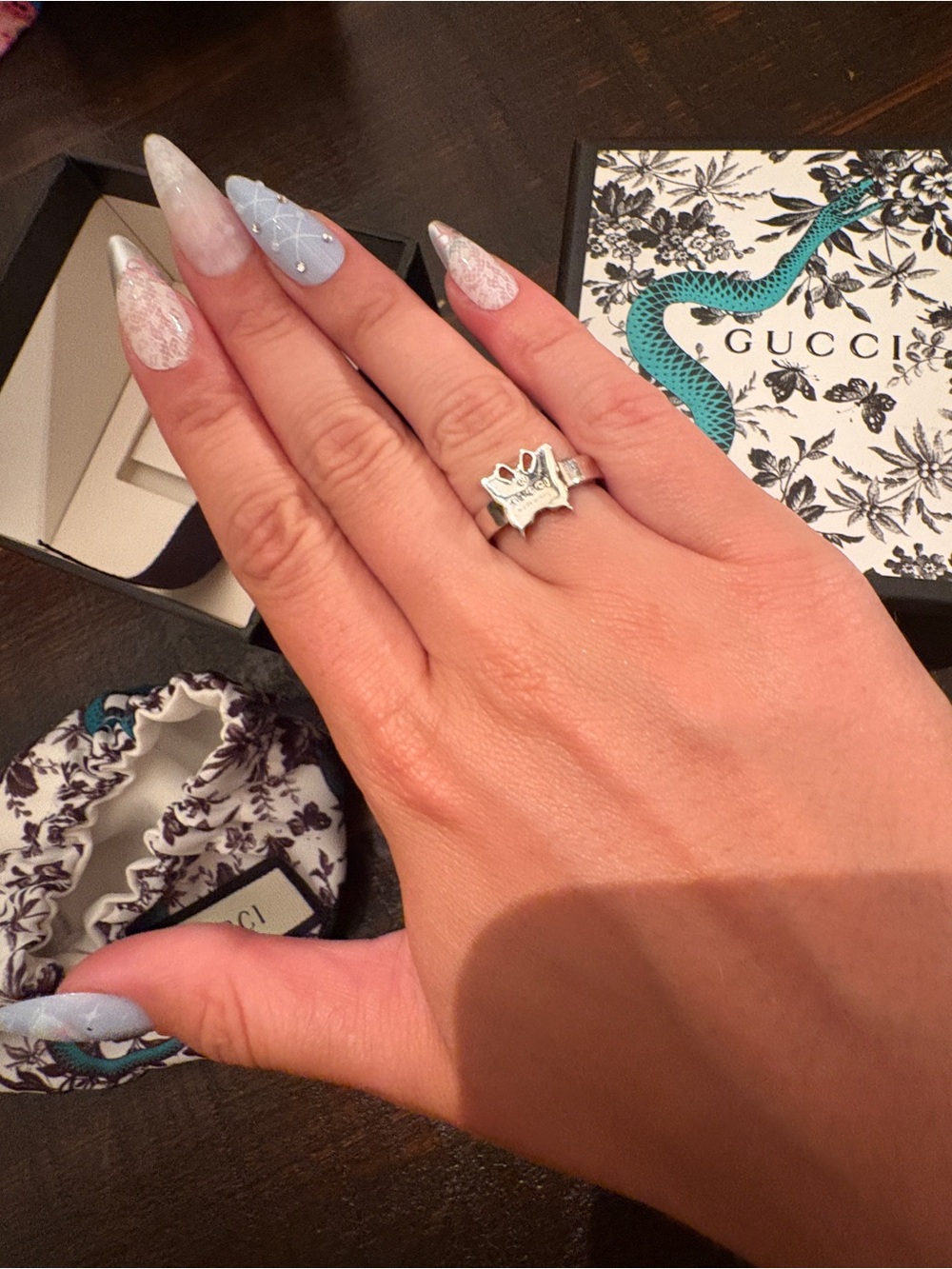 Gucci Sterling Silver Butterfly Ring US Sz 6/6.5 - Picture 4 of 12